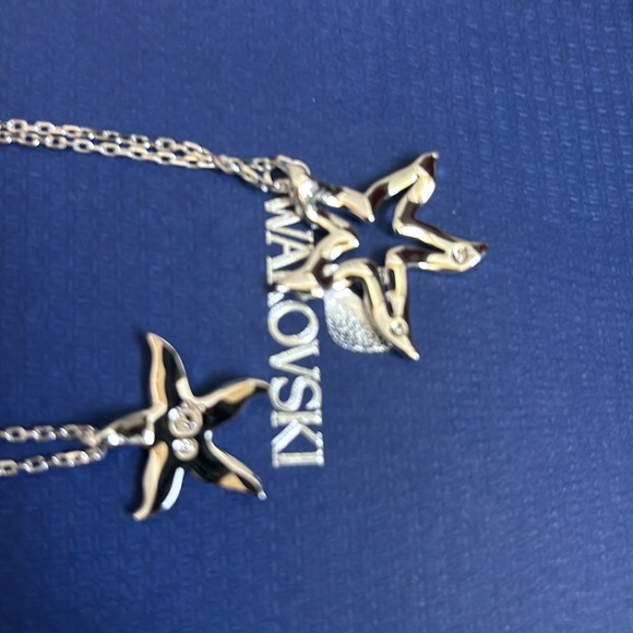 Authentic Swarovski Double Starfish silver necklace - Picture 6 of 7